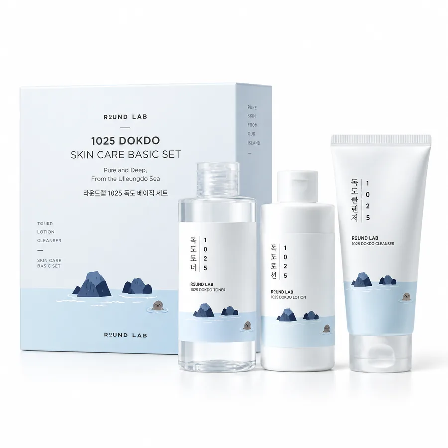 ROUND LAB — 1025 Dokdo Skin Care Basic Set